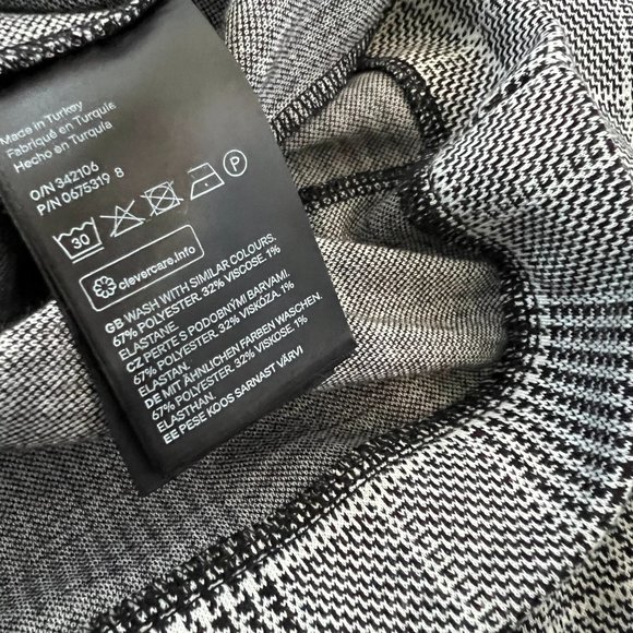 NWT H&M Glen Plaid Blazer Jacket 4 Knit Unlined Long - Picture 8 of 8